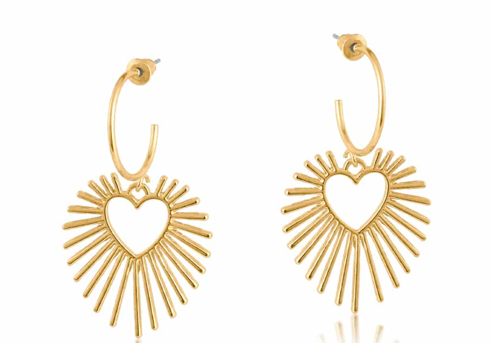 Selena Sunburst Hoop Earrings