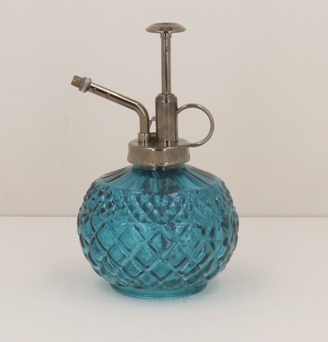 Dark Teal Crystal Cut Glass Mister