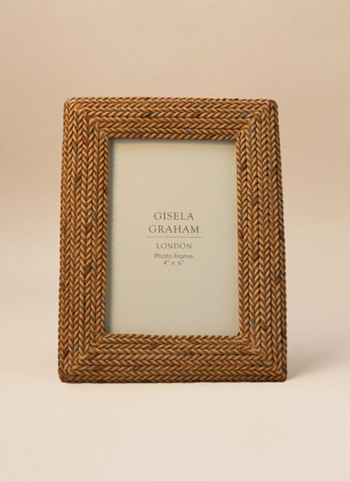 Resin Photo Frame (4x6) - Herringbone Weave