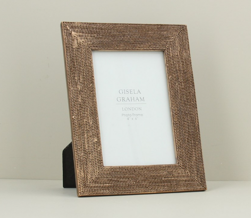 Resin Photo Frame - Bronze Beaded