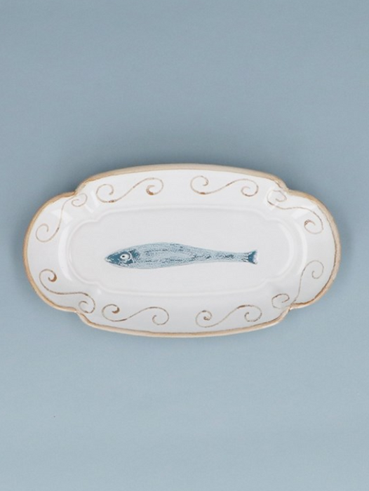 Oval Fluted Plate - Fish