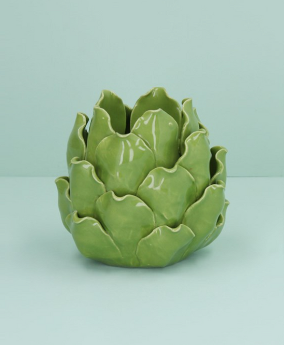 Ceramic T-Lite Holder - Green Artichoke