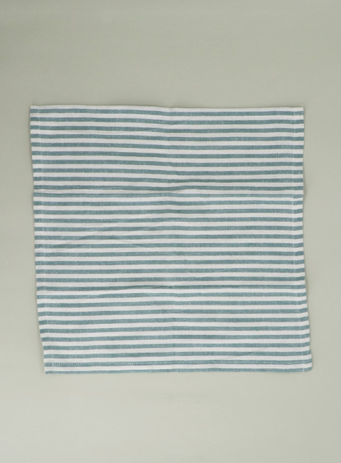 Pack of 4 Napkins - Green Mix Stripe