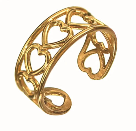 Adjustable Gold Band Rings