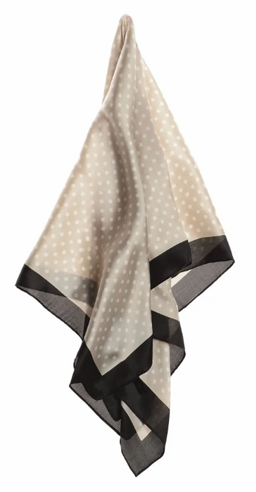 Polka Dot Satin Square Scarf