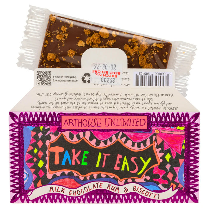 MINI Arthouse Unlimited Milk Chocolate Bar with Rum & Biscotti