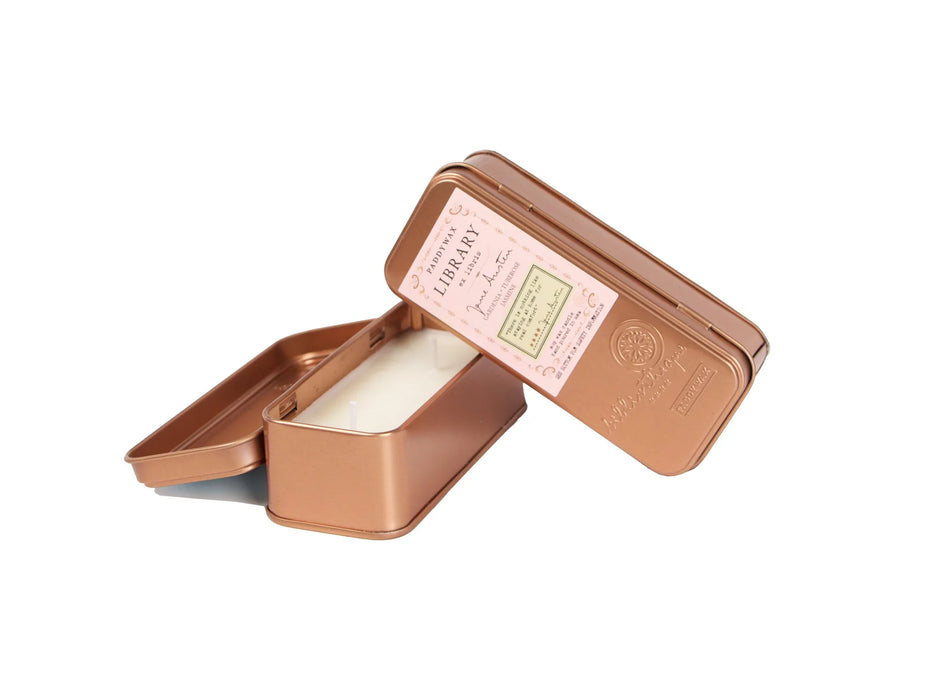 Jane Austen Travel Tin Candle - Gardenia, Tuberose, Jasmine
