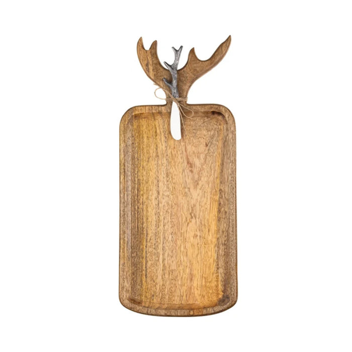 Stag Antler Wooden Cheese Board