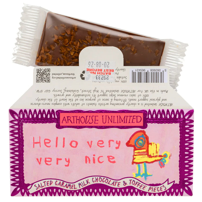 MINI Arthouse Unlimited Salted Caramel Milk Chocolate Bar with Toffee Pieces