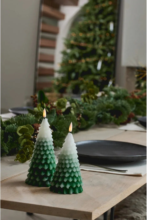 Winter Tree LED Candles - Set of 2
