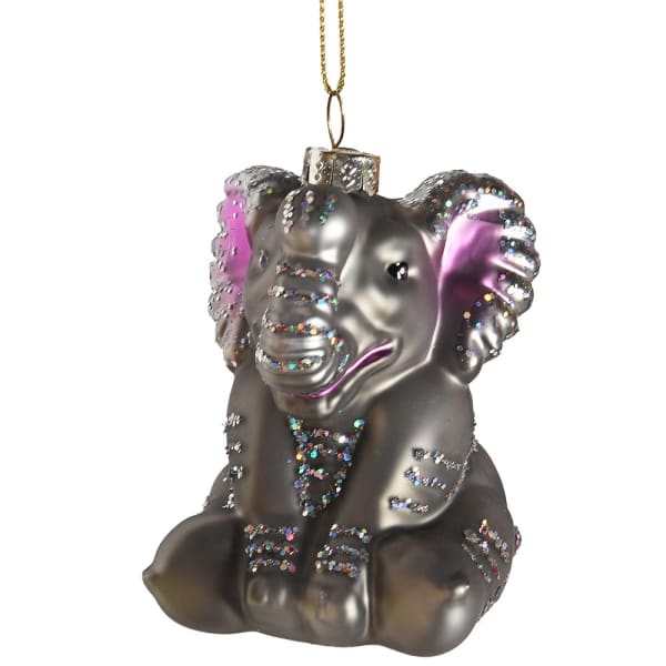 Glass Elephant Bauble