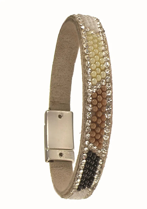 Beaded Crystal Magnetic Bracelets