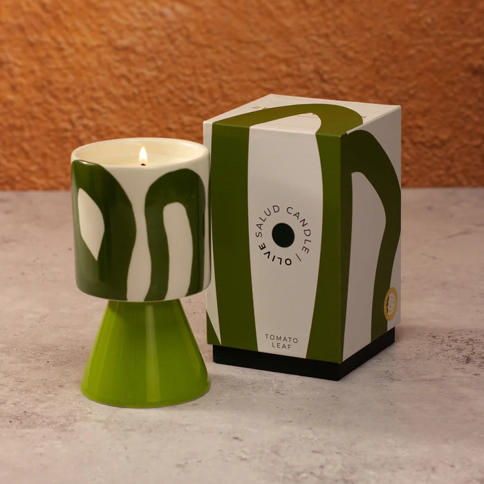 Drip Glaze Candle - Activated Charcoal & Matcha