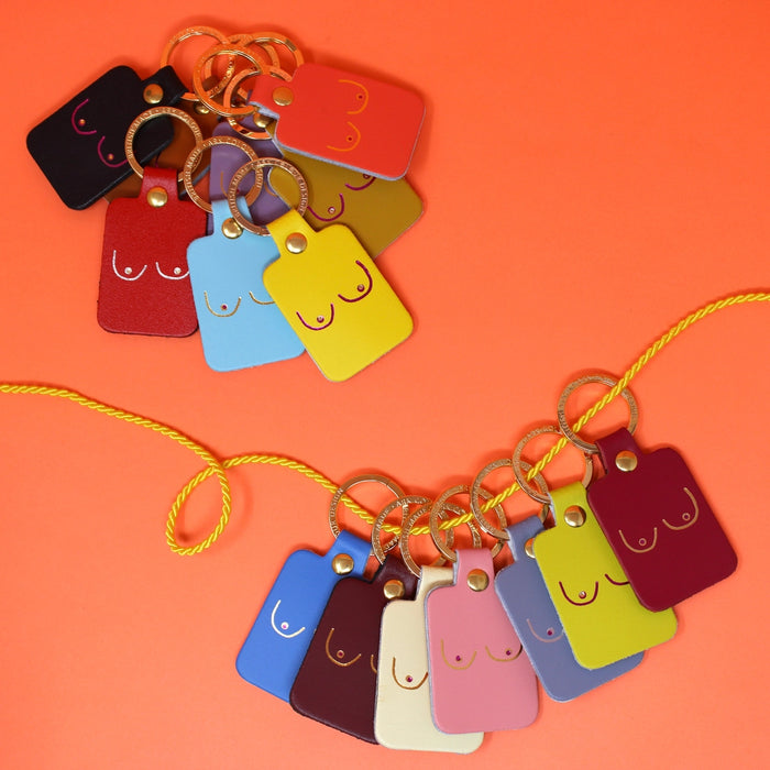 Boobs Keyrings in Genuine Leather
