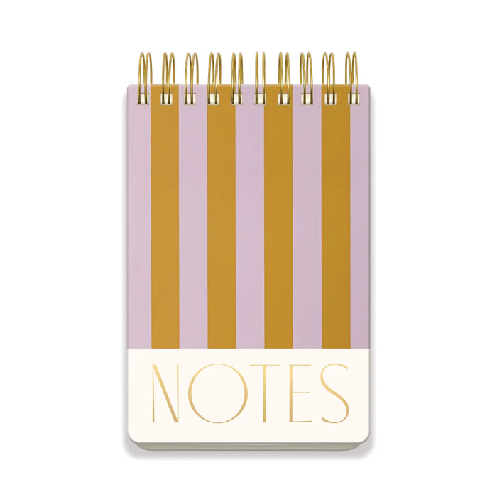 Chunky Lilac & Ochre Stripes Notebook