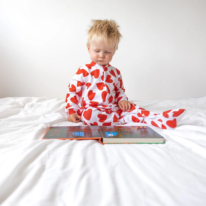 Love Heart Cotton Sleepsuit