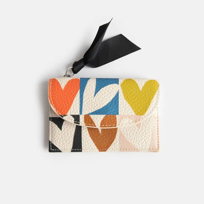Multi Hearts Card Holder & Coin Purse