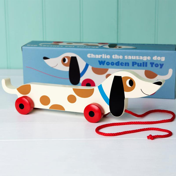Wooden Sausage Dog Pull Toy