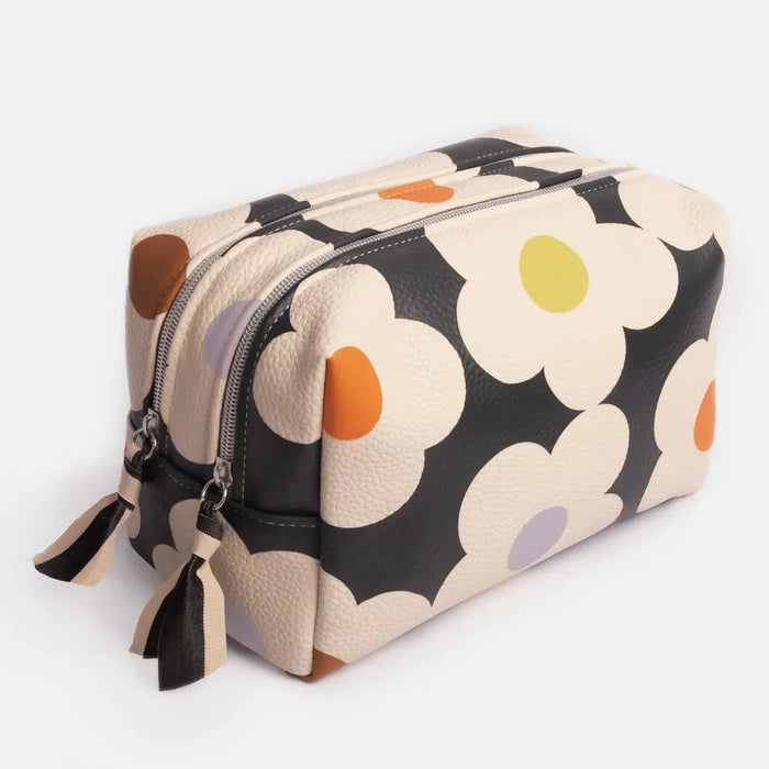 Multi Flower Large Travel Wash Bag