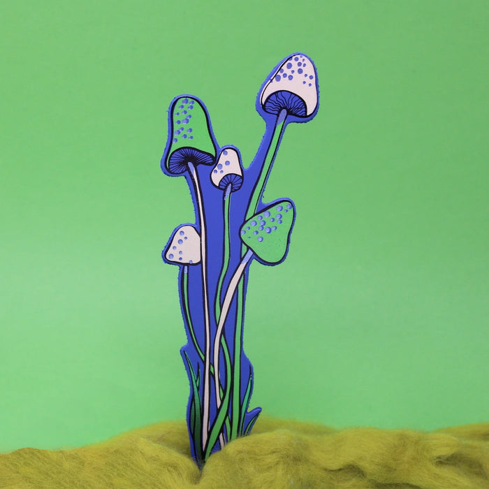 Genuine Leather Mushroom Bookmark