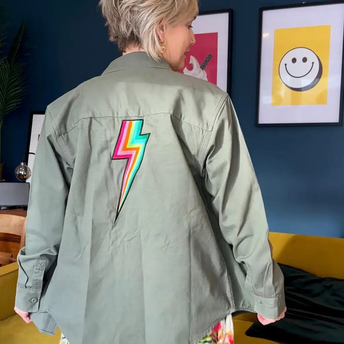 Embroidered Lightning Bolt Jacket