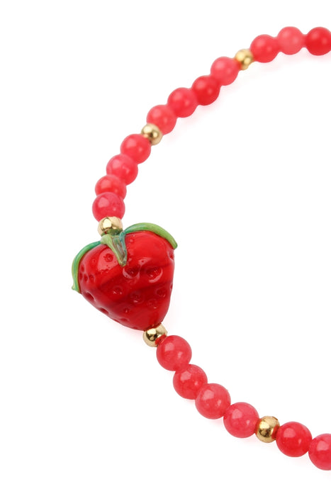 Bead Strawberry Bracelet
