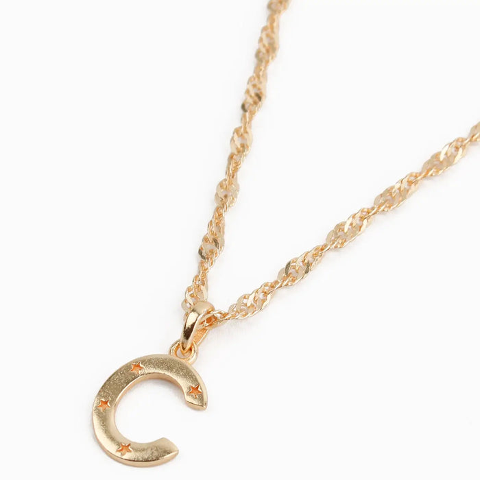 'C' Initial Gold Plated Necklace