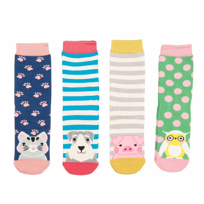Girls 2-3 Years Animal Socks Box