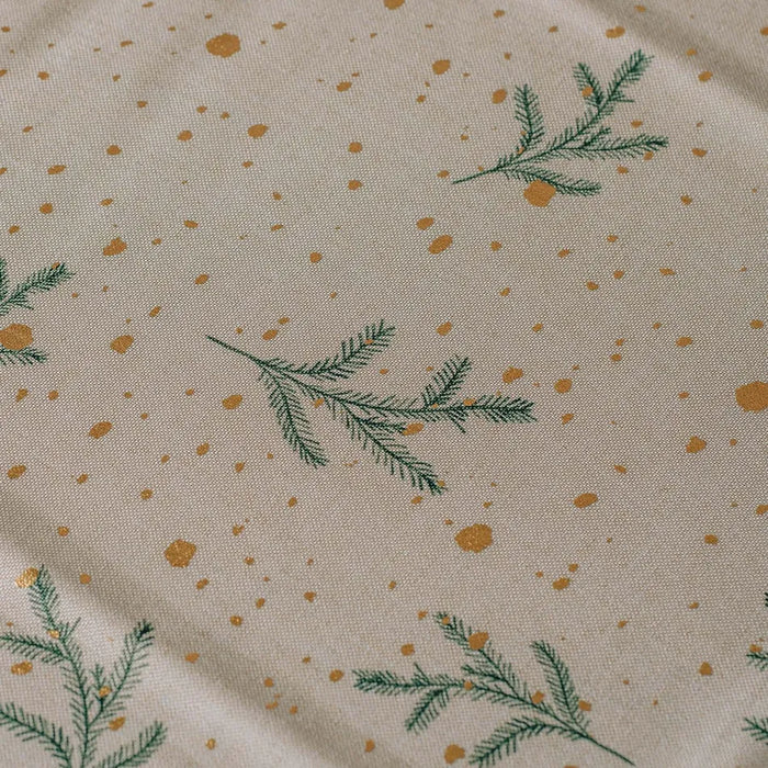 Sprigs & Gold Snow Fabric Table Cloth