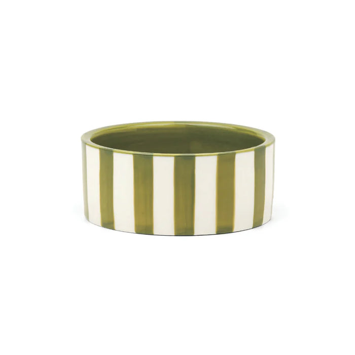 Izzy Wine Coaster In Green Stripe