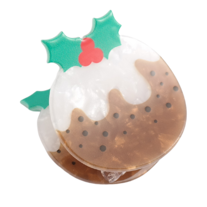 Christmas Pudding Hair Claw Clip