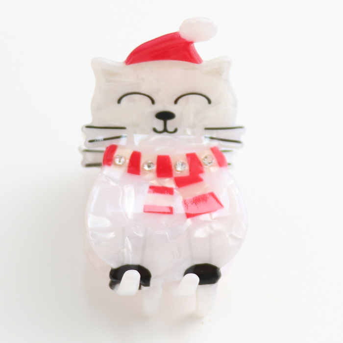 Christmas Cat Hair Claw Clip