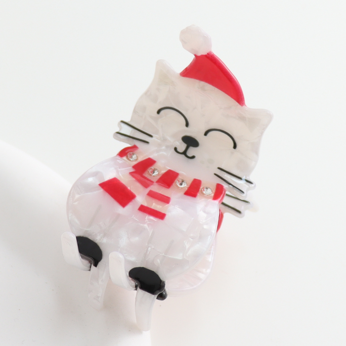 Christmas Cat Hair Claw Clip