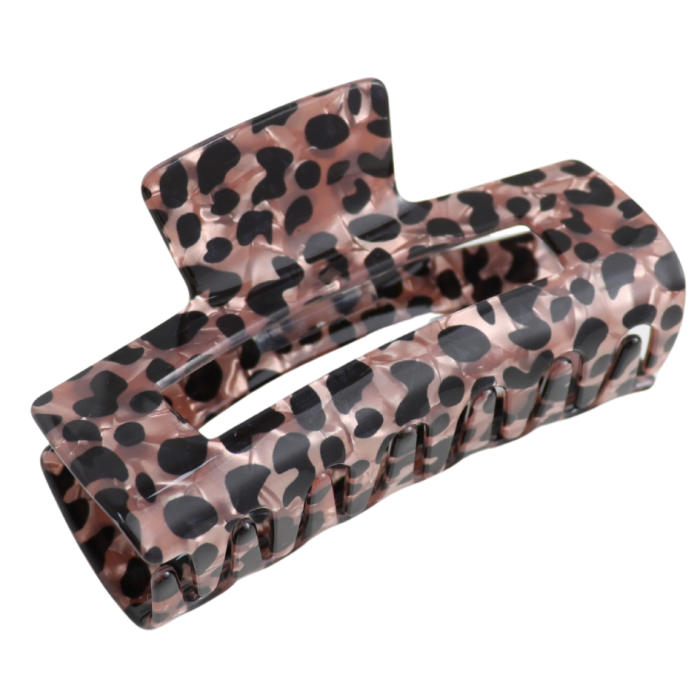 Pink Leopard Print Claw Clip