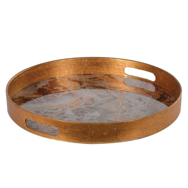 Round Marble Effect Tray