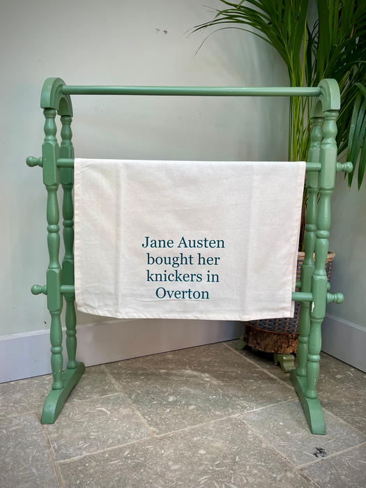 Jane Austen Tea Towel "Jane Austen bought her knickers in Overton"