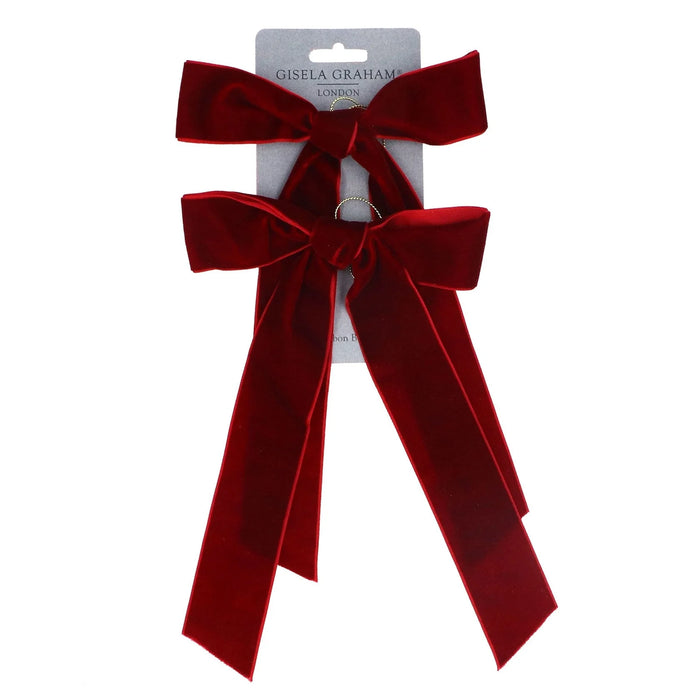 Velvet Bows Pack of 2 Decorations