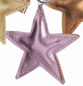 Metallic Stars Keyrings