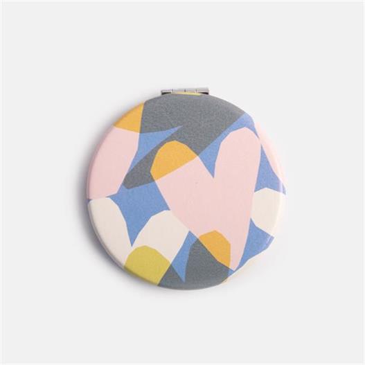 Confetti Hearts Round Pocket Mirror