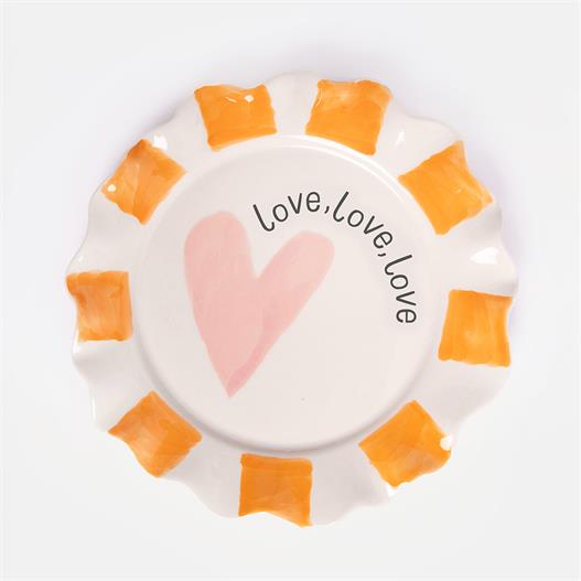 Love, love, love Ceramic Heart Plate