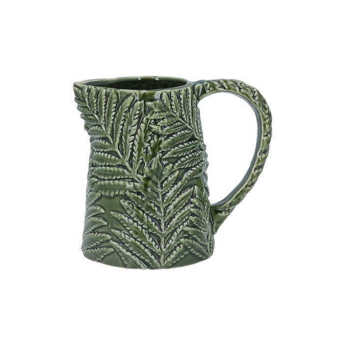 Green Ceramic Fern Jug