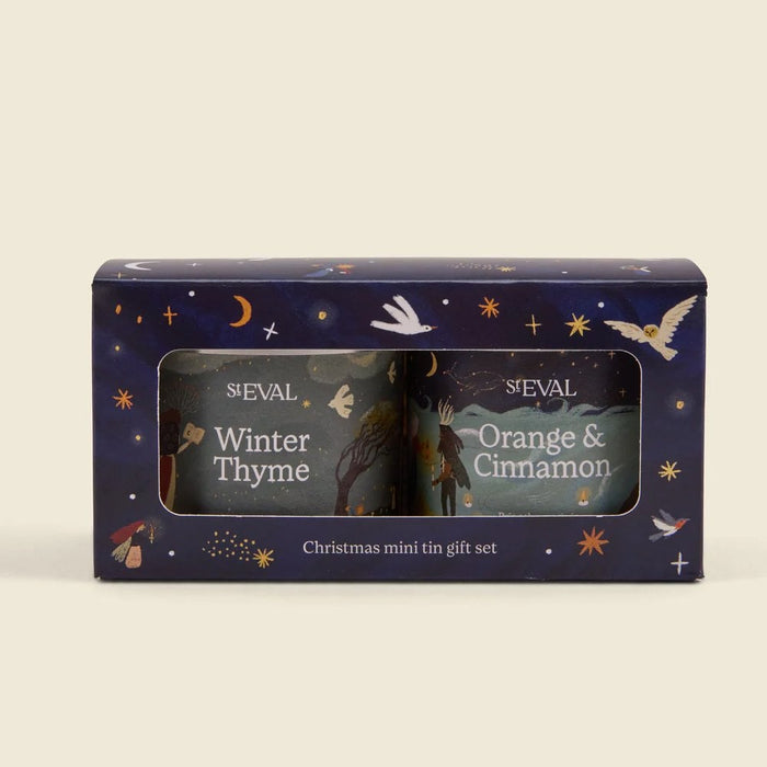 St Eval Mini Tin Candle Christmas Gift Set