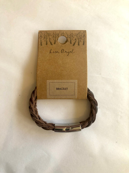 Men’s Medium Woven Leather Bracelet