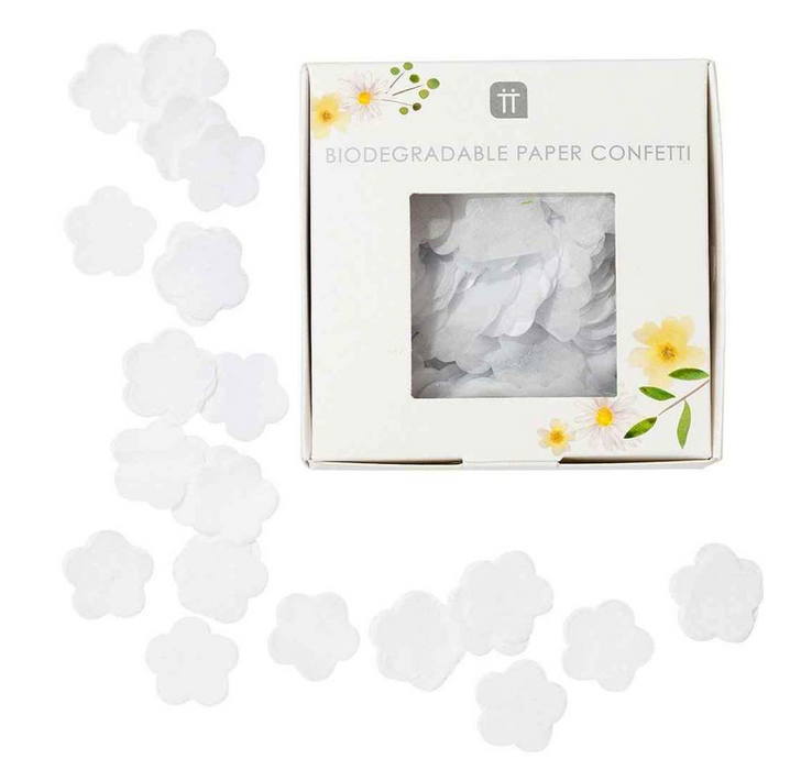 White Biodegradable Wedding Confetti